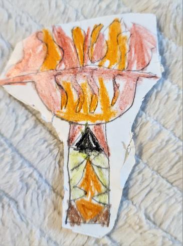 Paper torch art 