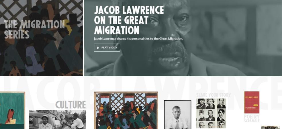 Screenshot of Jacob Lawrence microsite